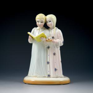 Singendes Kinderpaar